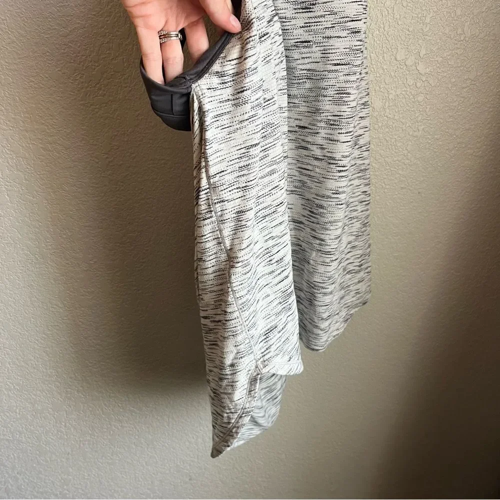 Lululemon Raise The Barre Tank Tiger Space Dye Black White / Dark Carbon